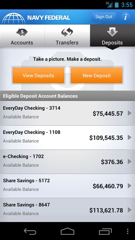 Navy Federal Credit Union Mobile Banking App