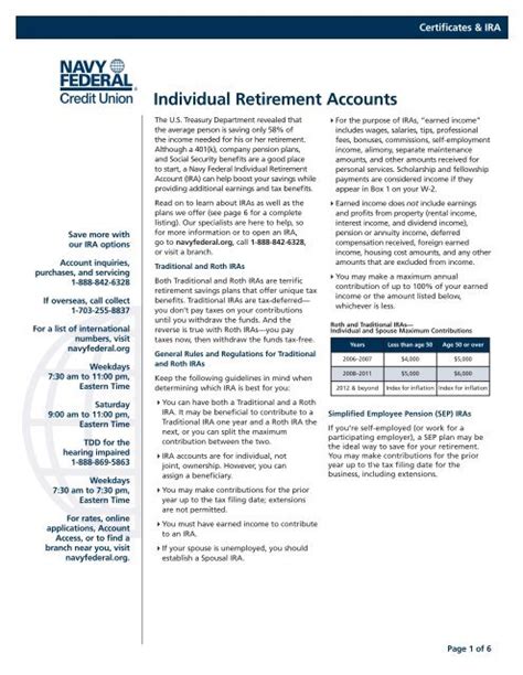 Navy Federal Credit Union Retirement Planning