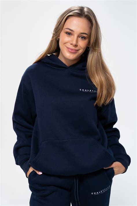 Navy Hooded Sweatshirt Fashion