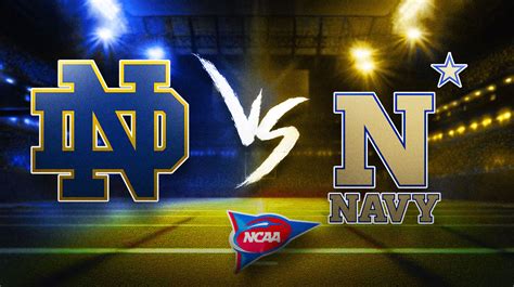 Navy and Notre Dame football teams facing off