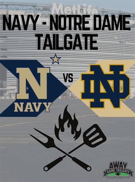 A photo of the Navy and Notre Dame teams facing off