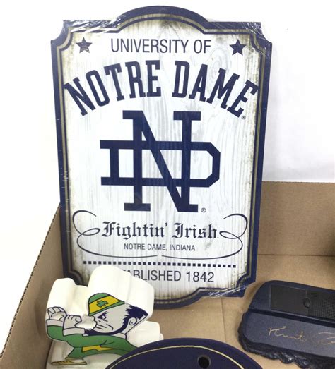 A photo of Navy-Notre Dame memorabilia