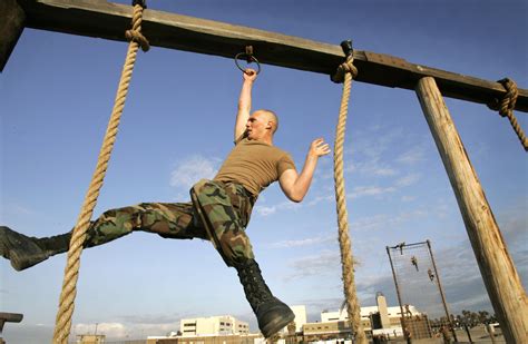 Navy Recruits Obstacle Course