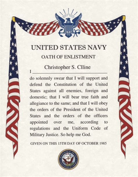 Navy Reenlistment Oath Administration