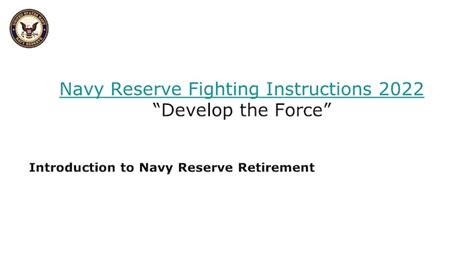 Navy Reserve Retirement