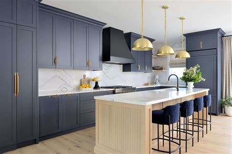 Navy Rug in a Kitchen