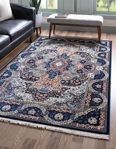 Navy Rug in Traditional Decor