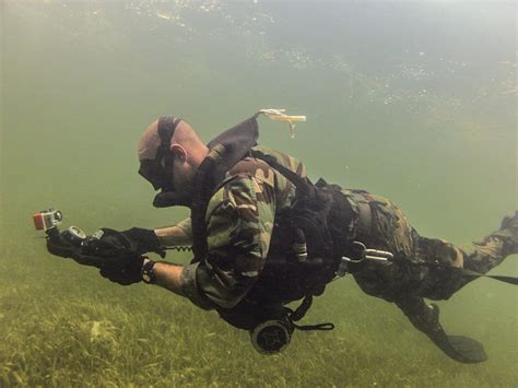 Navy SEALs in diving operation