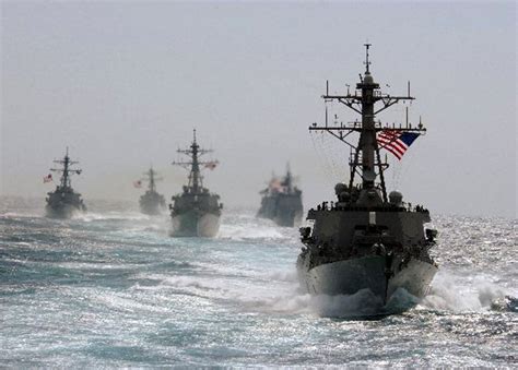 Navy Ships at Sea