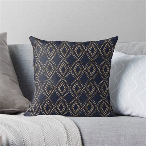 Navy and Gold Throw Pillows