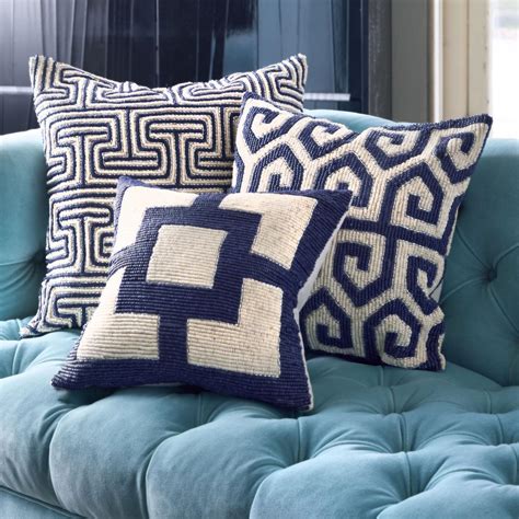 Navy and White Throw Pillows