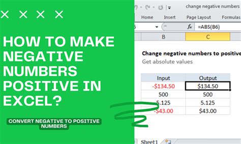 Negative Number to Positive Conversion Example