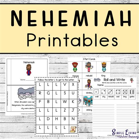 Nehemiah Activity Sheets For Kids To Print