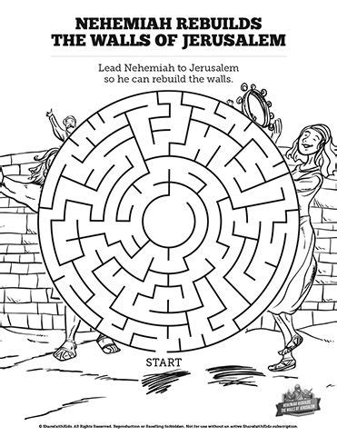 Nehemiah Mazes For Kids