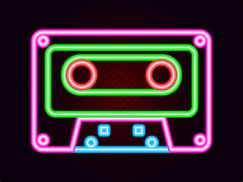 Neon Colors and Cassette Tapes