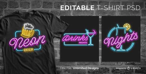 Neon Tee Template