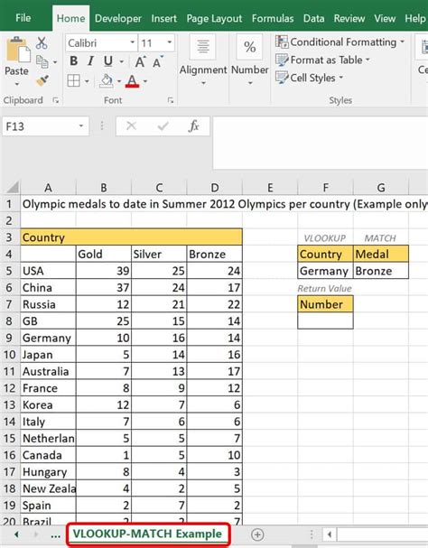 Nesting MATCH with VLOOKUP