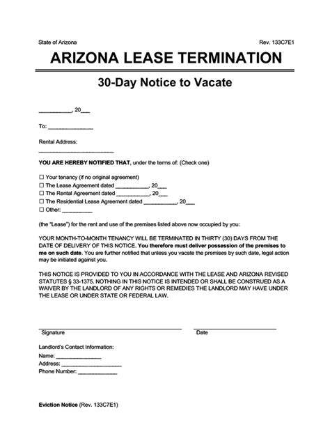 Nevada 30 Day Notice to Vacate Template Image 6