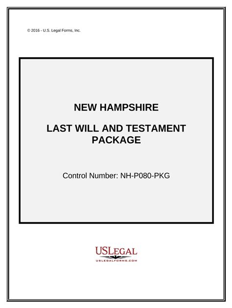 New Hampshire Last Will and Testament Requirements