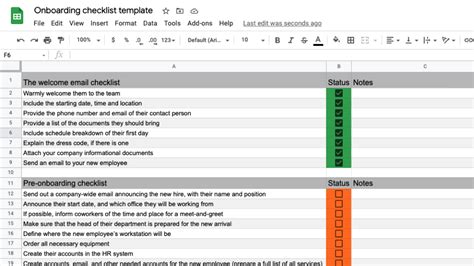 New Hire Onboarding Checklist Excel Template