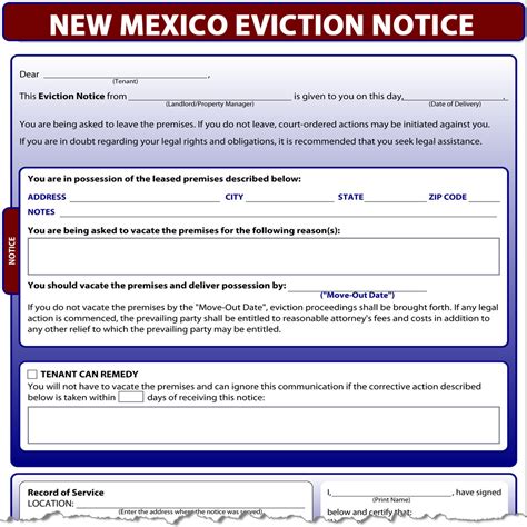 New Mexico Eviction Notice Requirements