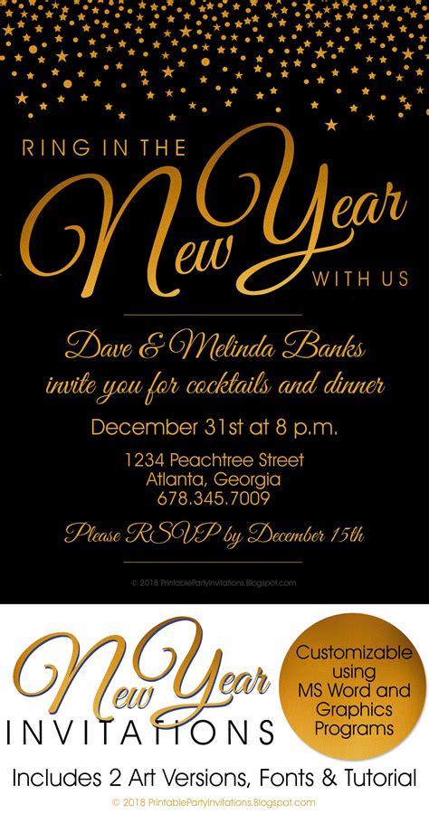 New Year's Eve Party Invitations