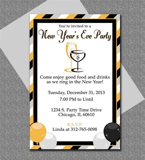 New Year's Eve Party Invitation Template 2