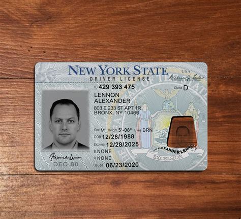 New York DL Template with Hologram