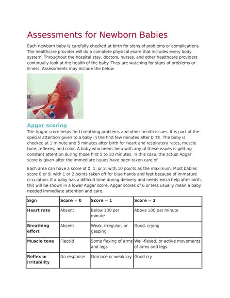 Newborn Assessment