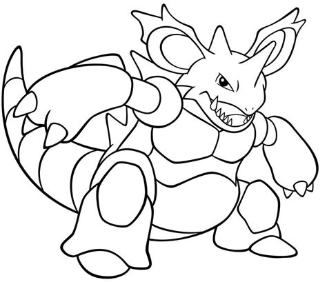 Nidoking Coloring Page