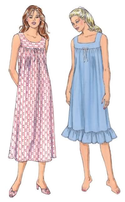 Nightgown Pattern for Women and Girls