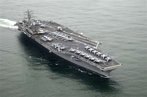 The USS Nimitz (CVN-68) in operation, showcasing its impressive size and capabilities