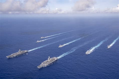 Ships of the Nimitz Strike Group at sea