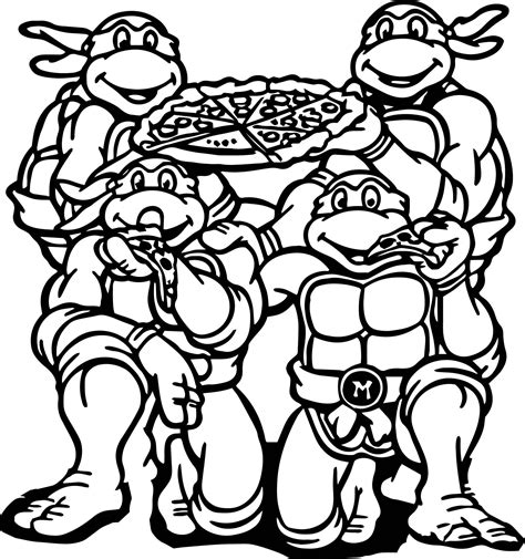 Ninja Turtles Coloring Page for Kids