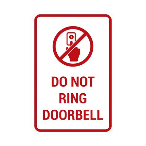 No Doorbell Ringing Sign Template 6