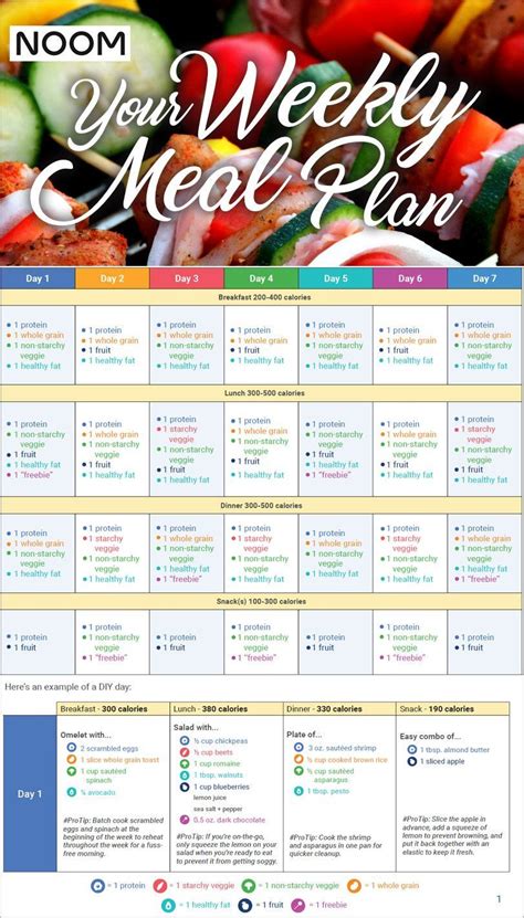 Noom Printable Plan