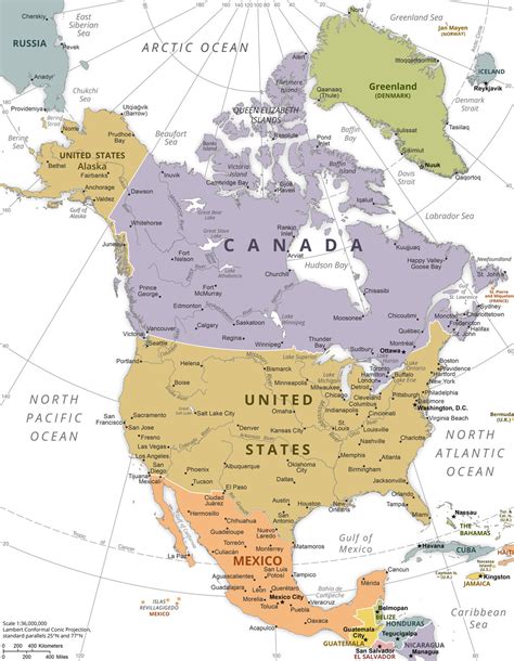 North America Map Printable