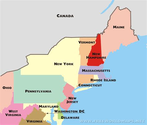 Northeast States Map