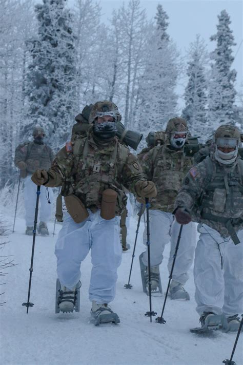 Soldiers training in the Arctic environment