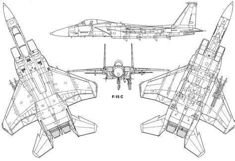 Northrop F-15 Technical Drawing