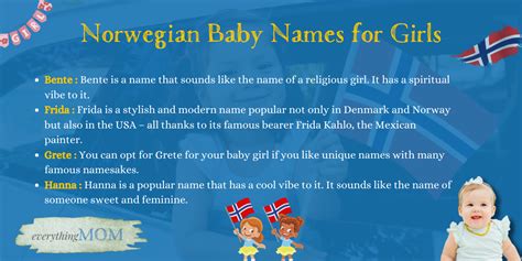 Norwegian Baby Girl Names