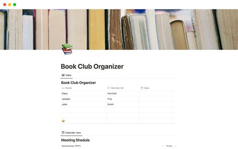 Notion Book Club Template