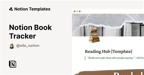 Notion Book Tracker Template