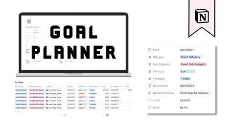 Notion Goal Setting Template