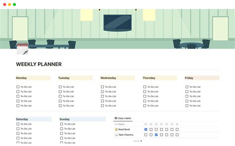 Notion Weekly Planner Template