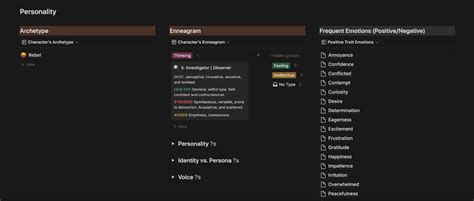 Notion Character Sheet Template Builder