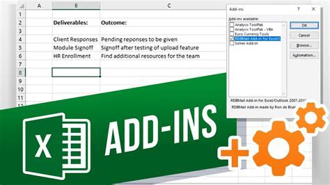 Numerical Integration Add-ins for Excel