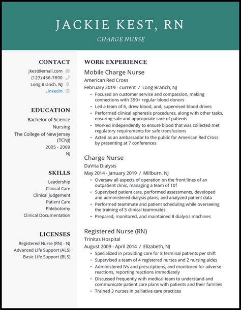 Nursing Resume Example 10