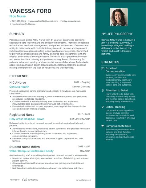 Nursing Resume Example 3