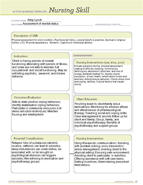 Nursing Skill Assessment